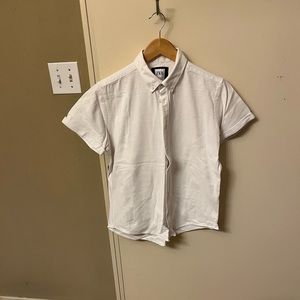 Zara white short sleeve button up